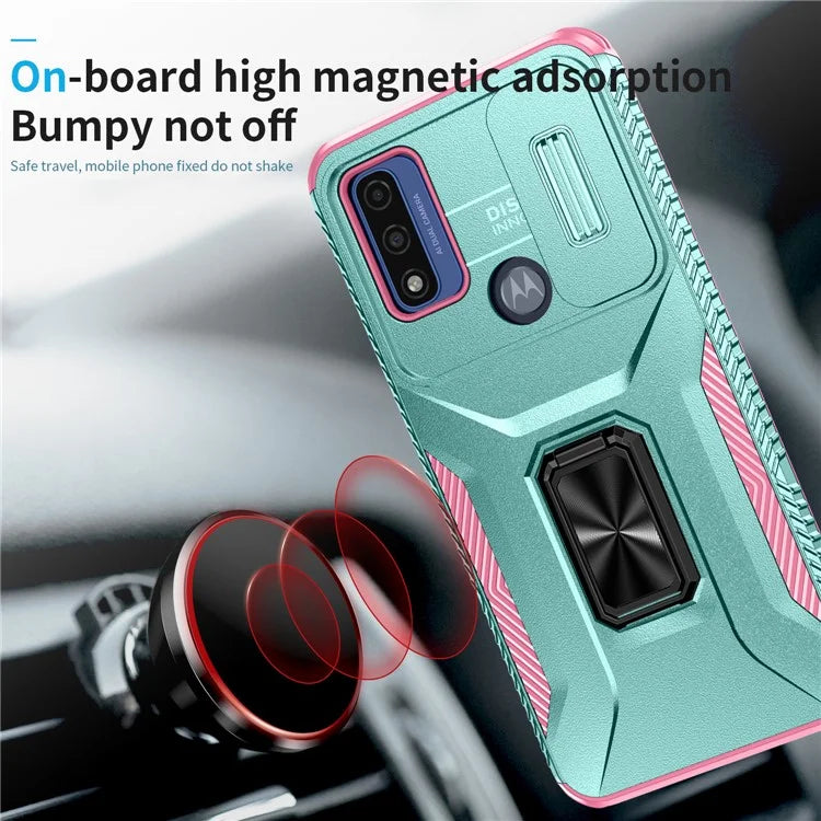 For Motorola Moto G Play (2023) 4G / Moto G Power (2022) / G Pure Case Camshield Kickstand TPU+PC Phone Cover