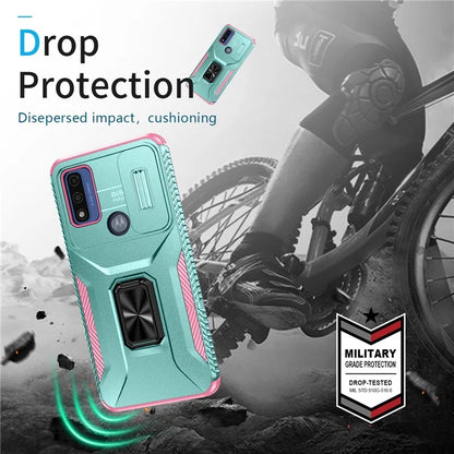 For Motorola Moto G Play (2023) 4G / Moto G Power (2022) / G Pure Case Camshield Kickstand TPU+PC Phone Cover