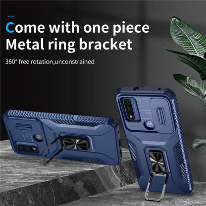 For Motorola Moto G Play (2023) 4G / Moto G Power (2022) / G Pure Case Camshield Kickstand TPU+PC Phone Cover