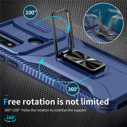 For Motorola Moto G Play (2023) 4G / Moto G Power (2022) / G Pure Case Camshield Kickstand TPU+PC Phone Cover