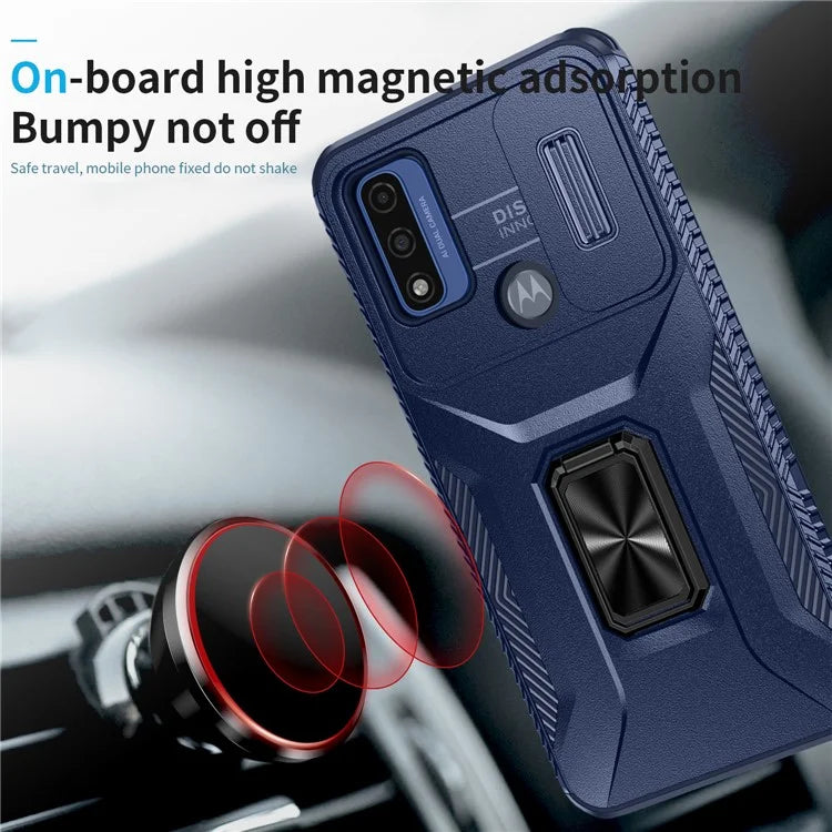 For Motorola Moto G Play (2023) 4G / Moto G Power (2022) / G Pure Case Camshield Kickstand TPU+PC Phone Cover