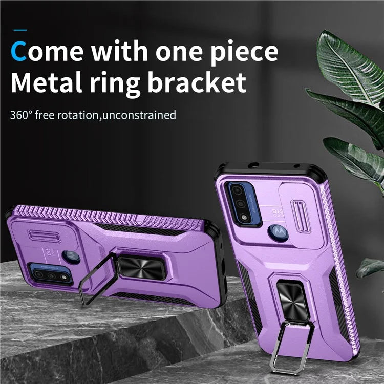 For Motorola Moto G Play (2023) 4G / Moto G Power (2022) / G Pure Case Camshield Kickstand TPU+PC Phone Cover