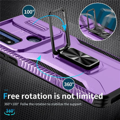 For Motorola Moto G Play (2023) 4G / Moto G Power (2022) / G Pure Case Camshield Kickstand TPU+PC Phone Cover