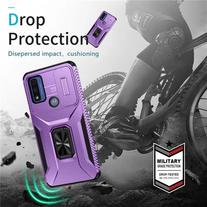 For Motorola Moto G Play (2023) 4G / Moto G Power (2022) / G Pure Case Camshield Kickstand TPU+PC Phone Cover