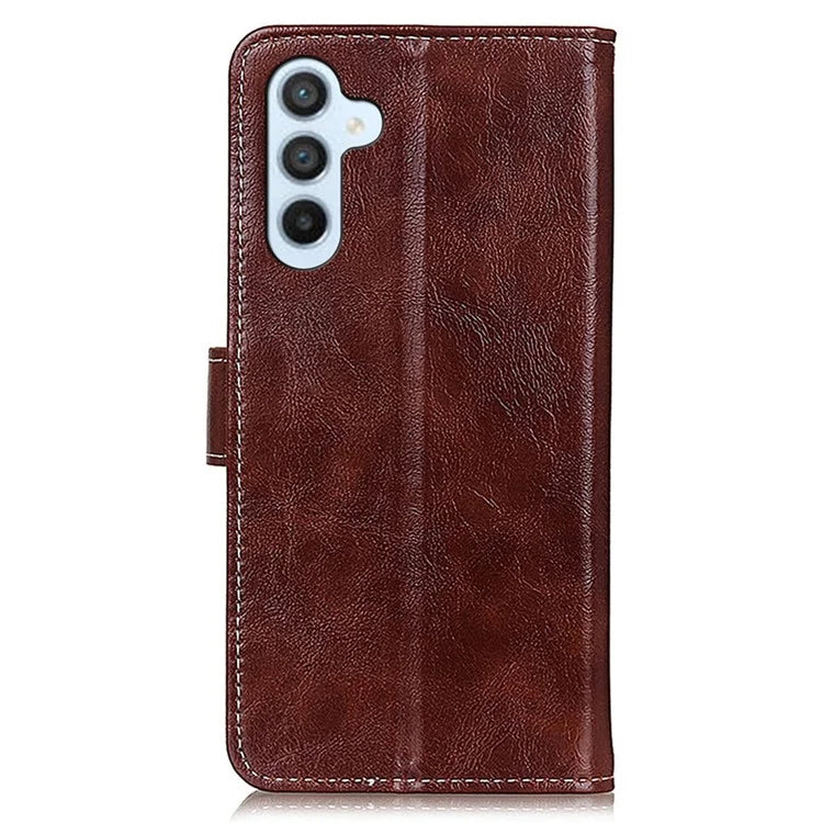 For Samsung Galaxy A16 5G Case Crazy Horse Texture Leather Phone Wallet Cover