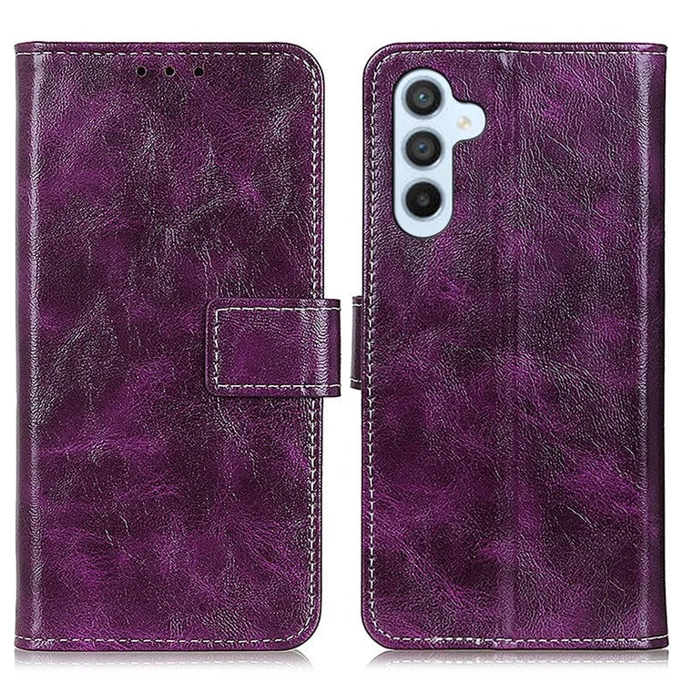 For Samsung Galaxy A16 5G Case Crazy Horse Texture Leather Phone Wallet Cover