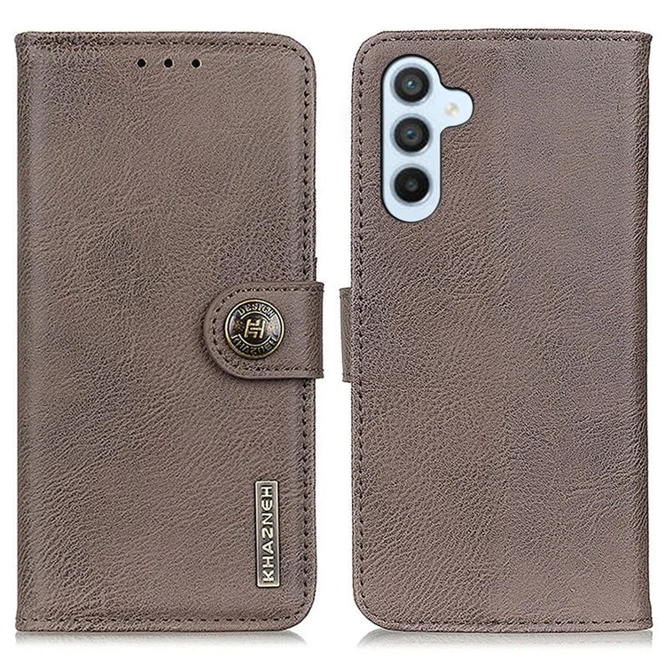 KHAZNEH For Samsung Galaxy A16 5G Wallet Case Cowhide Texture Leather Flip Phone Cover