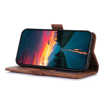 ABEEL For Samsung Galaxy A16 5G Case Retro Leather Phone Cover Wallet Stand View