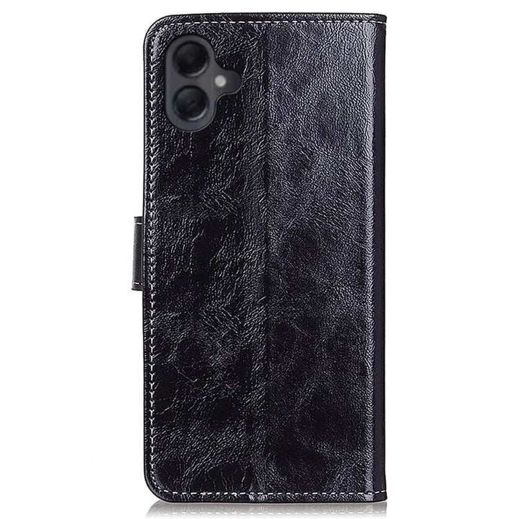 For Samsung Galaxy A06 Case Crazy Horse Texture Leather Phone Wallet Cover