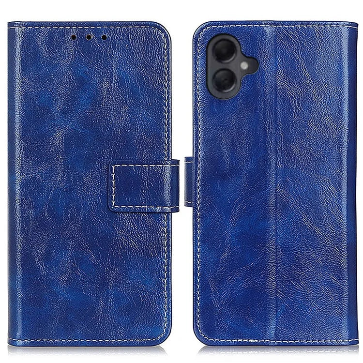 For Samsung Galaxy A06 Case Crazy Horse Texture Leather Phone Wallet Cover