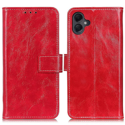 For Samsung Galaxy A06 Case Crazy Horse Texture Leather Phone Wallet Cover