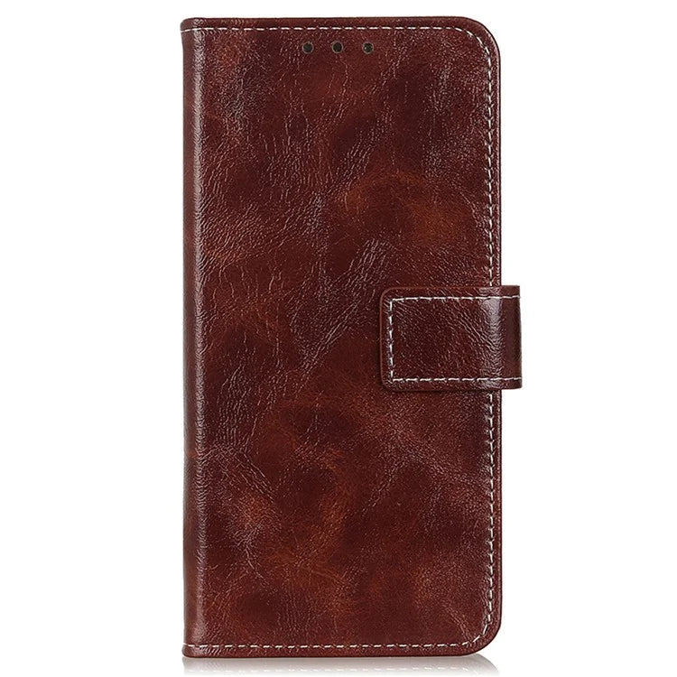 For Samsung Galaxy A06 Case Crazy Horse Texture Leather Phone Wallet Cover