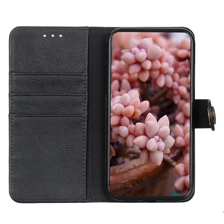 KHAZNEH For Samsung Galaxy A06 Wallet Case Cowhide Texture Leather Flip Phone Cover