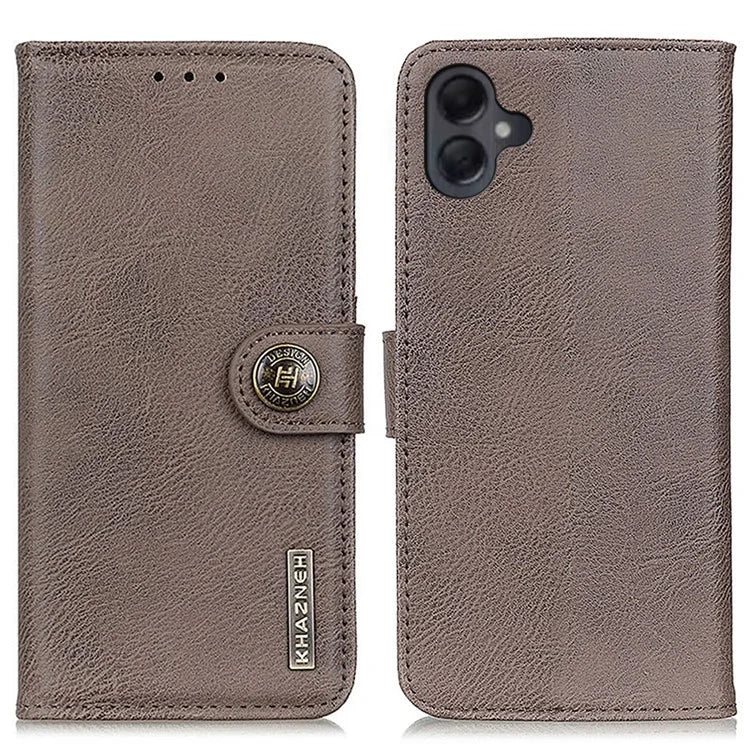 KHAZNEH For Samsung Galaxy A06 Wallet Case Cowhide Texture Leather Flip Phone Cover