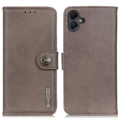 KHAZNEH For Samsung Galaxy A06 Wallet Case Cowhide Texture Leather Flip Phone Cover