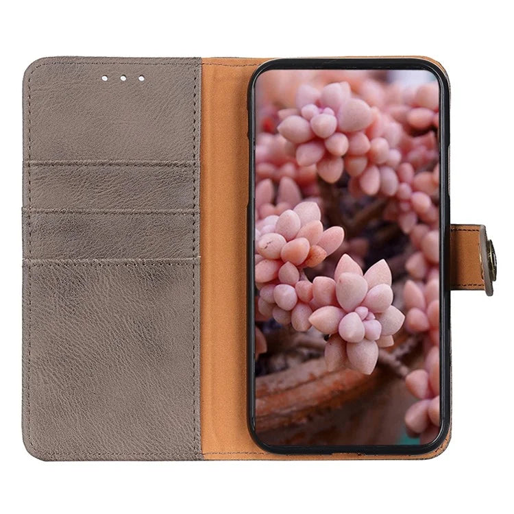 KHAZNEH For Samsung Galaxy A06 Wallet Case Cowhide Texture Leather Flip Phone Cover