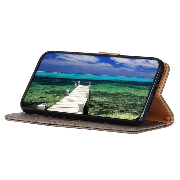 KHAZNEH For Samsung Galaxy A06 Wallet Case Cowhide Texture Leather Flip Phone Cover