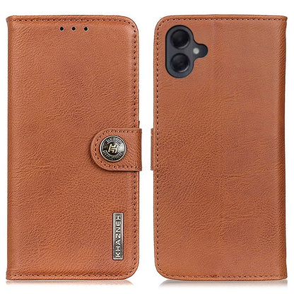 KHAZNEH For Samsung Galaxy A06 Wallet Case Cowhide Texture Leather Flip Phone Cover