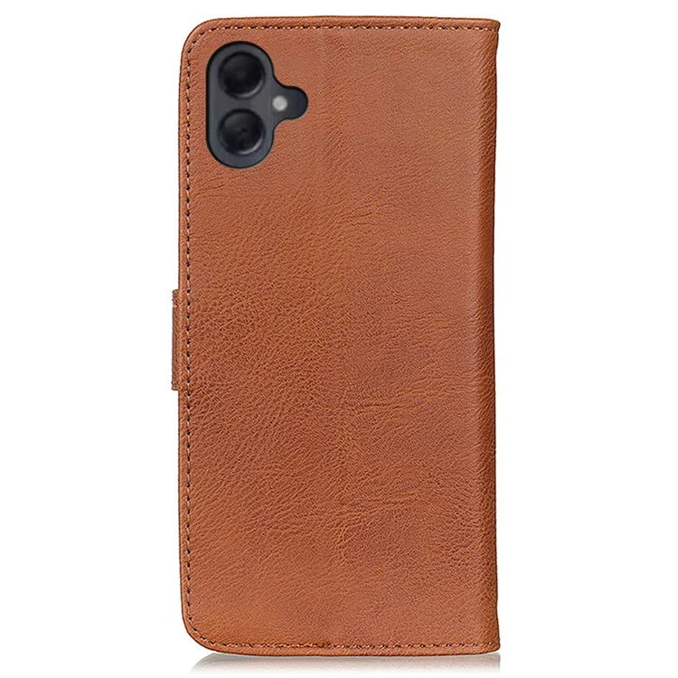 KHAZNEH For Samsung Galaxy A06 Wallet Case Cowhide Texture Leather Flip Phone Cover