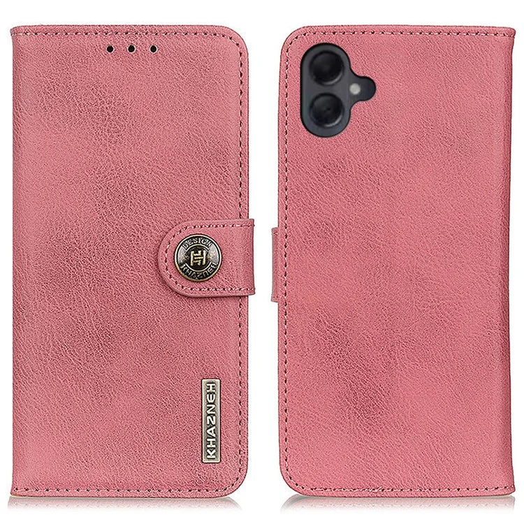 KHAZNEH For Samsung Galaxy A06 Wallet Case Cowhide Texture Leather Flip Phone Cover