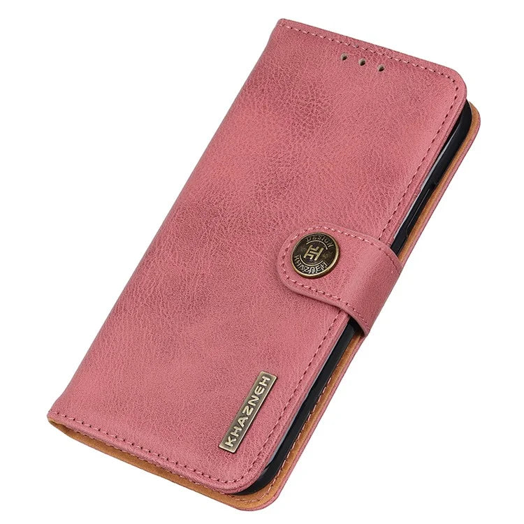 KHAZNEH For Samsung Galaxy A06 Wallet Case Cowhide Texture Leather Flip Phone Cover