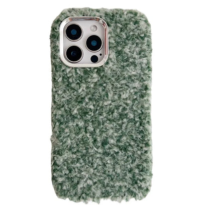 For iPhone 16 Pro Case Wool-Like Plush Soft TPU Protective Phone Cover