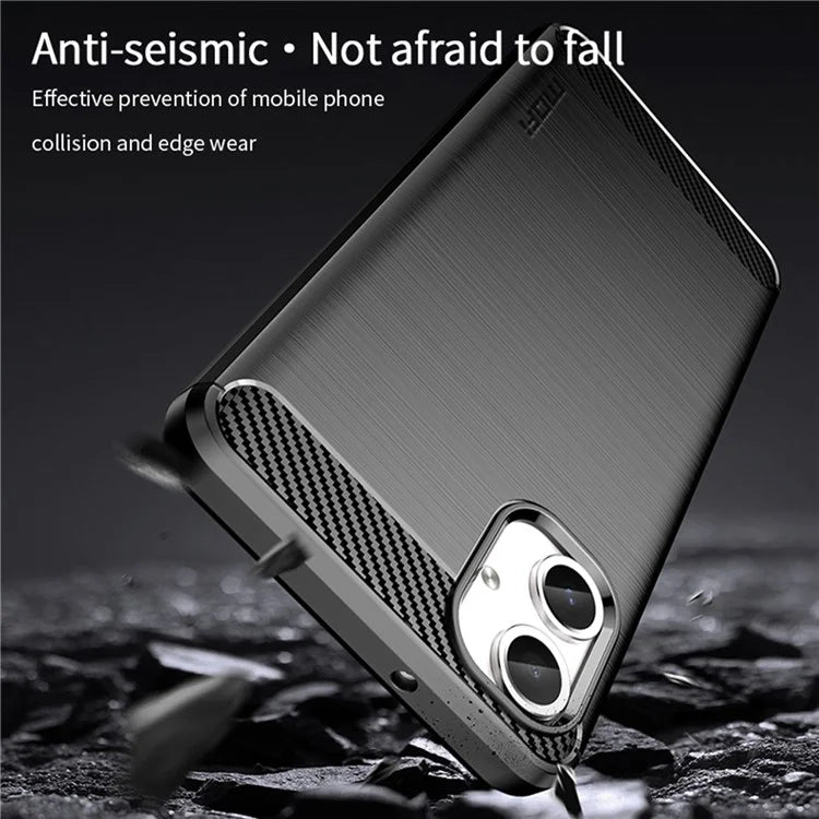 MOFI JK TPU Series-1 For Samsung Galaxy A06 Case Carbon Fiber Texture TPU Soft Phone Cover