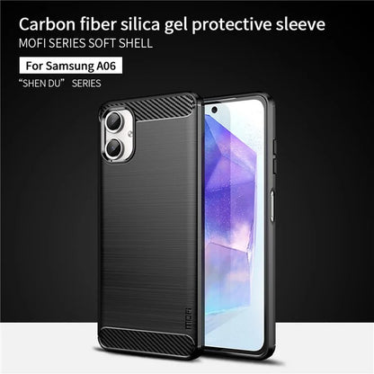 MOFI JK TPU Series-1 For Samsung Galaxy A06 Case Carbon Fiber Texture TPU Soft Phone Cover