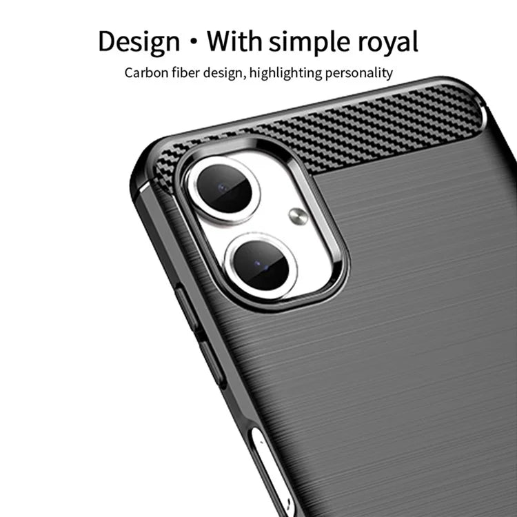 MOFI JK TPU Series-1 For Samsung Galaxy A06 Case Carbon Fiber Texture TPU Soft Phone Cover