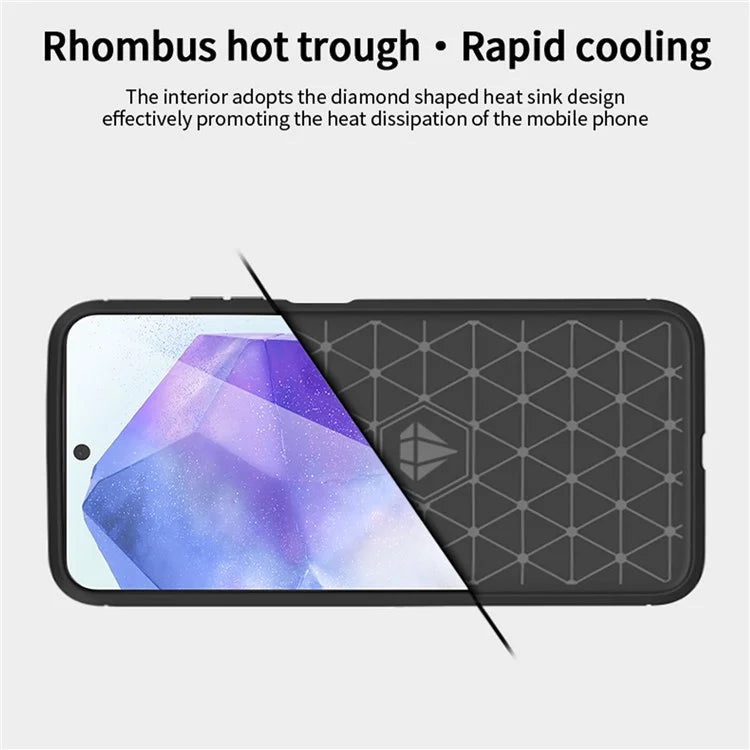 MOFI JK TPU Series-1 For Samsung Galaxy A06 Case Carbon Fiber Texture TPU Soft Phone Cover