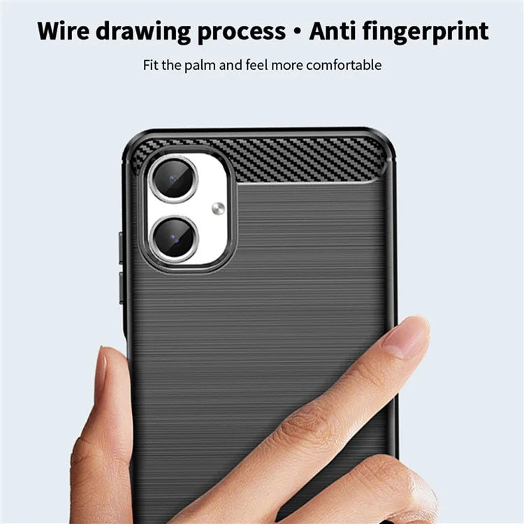 MOFI JK TPU Series-1 For Samsung Galaxy A06 Case Carbon Fiber Texture TPU Soft Phone Cover