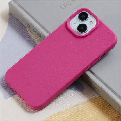 HYUE Series For iPhone 15 Plus Case Litchi Texture TPU Shockproof Phone Cover