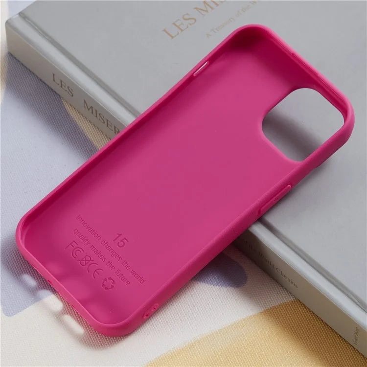 HYUE Series For iPhone 15 Plus Case Litchi Texture TPU Shockproof Phone Cover