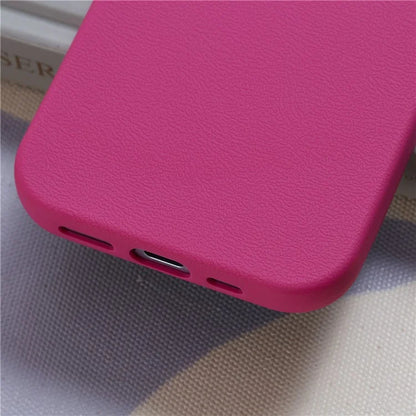 HYUE Series For iPhone 15 Plus Case Litchi Texture TPU Shockproof Phone Cover