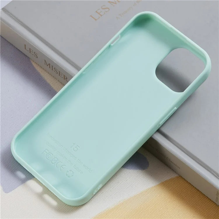 HYUE Series For iPhone 15 Plus Case Litchi Texture TPU Shockproof Phone Cover