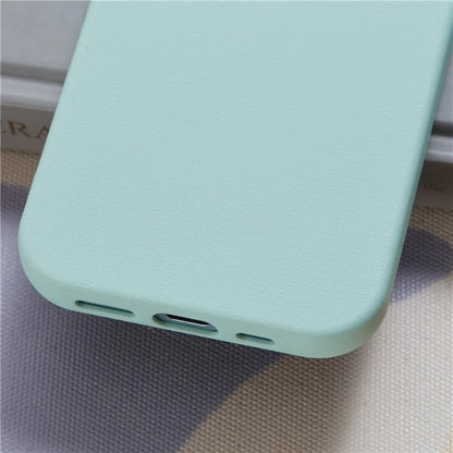 HYUE Series For iPhone 15 Plus Case Litchi Texture TPU Shockproof Phone Cover