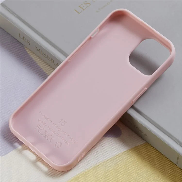 HYUE Series For iPhone 15 Plus Case Litchi Texture TPU Shockproof Phone Cover