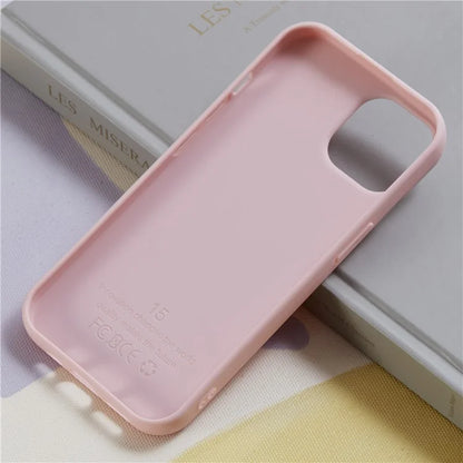 HYUE Series For iPhone 15 Plus Case Litchi Texture TPU Shockproof Phone Cover