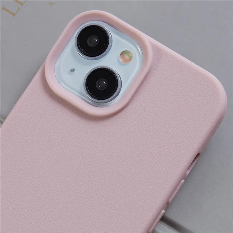 HYUE Series For iPhone 15 Plus Case Litchi Texture TPU Shockproof Phone Cover
