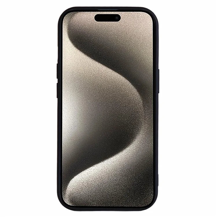 HYUE Series For iPhone 15 Plus Case Litchi Texture TPU Shockproof Phone Cover