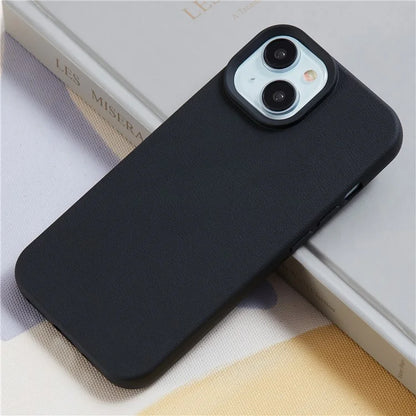 HYUE Series For iPhone 15 Plus Case Litchi Texture TPU Shockproof Phone Cover