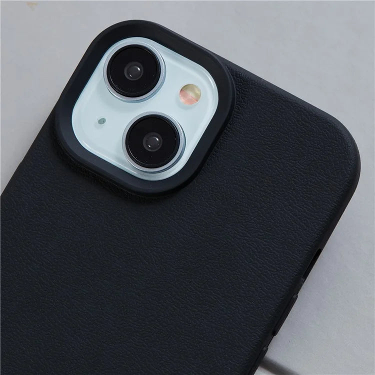 HYUE Series For iPhone 15 Plus Case Litchi Texture TPU Shockproof Phone Cover