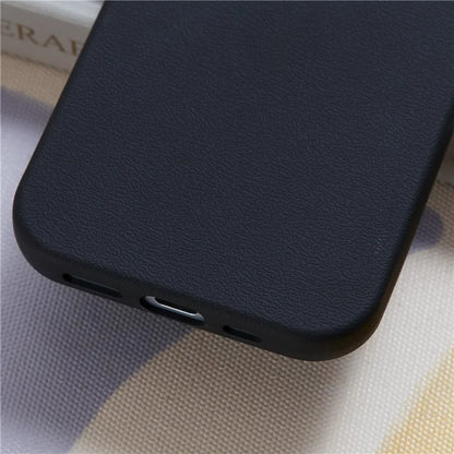 HYUE Series For iPhone 15 Plus Case Litchi Texture TPU Shockproof Phone Cover