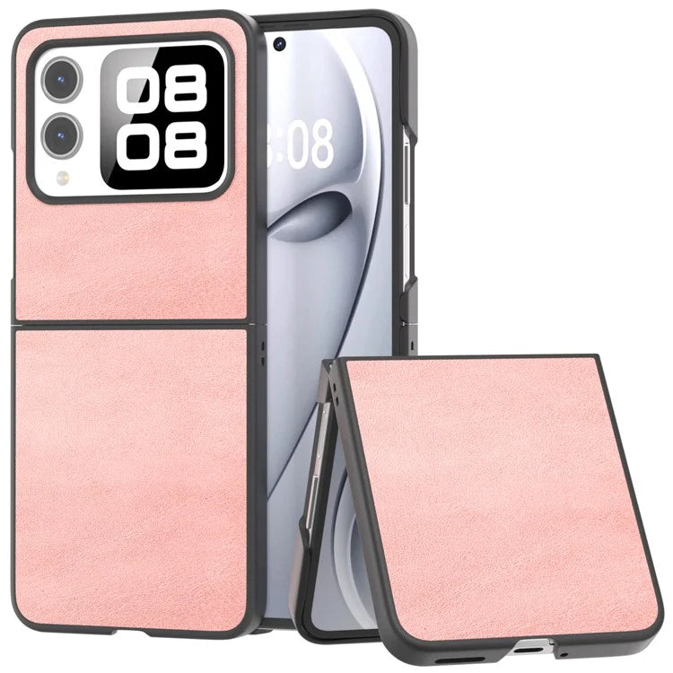 For Huawei nova Flip 5G Case Cowhide Texture Hard PC+PU Protective Phone Cover