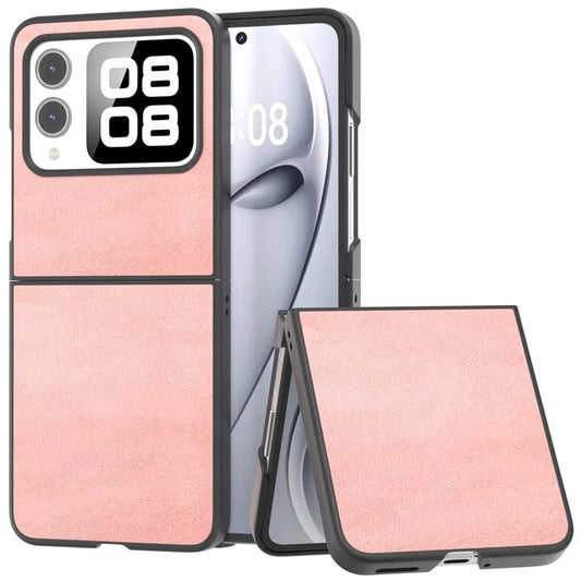 For Huawei nova Flip 5G Case Cowhide Texture Hard PC+PU Protective Phone Cover