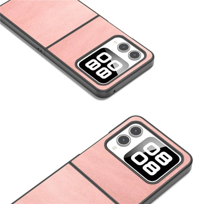 For Huawei nova Flip 5G Case Cowhide Texture Hard PC+PU Protective Phone Cover