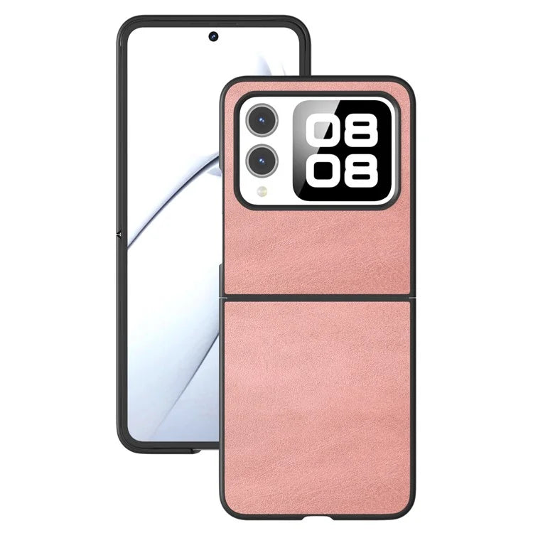 For Huawei nova Flip 5G Case Cowhide Texture Hard PC+PU Protective Phone Cover