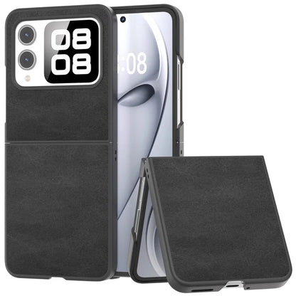 For Huawei nova Flip 5G Case Cowhide Texture Hard PC+PU Protective Phone Cover