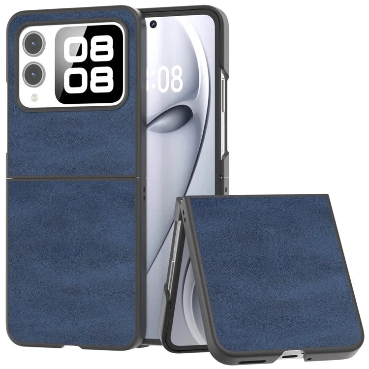 For Huawei nova Flip 5G Case Cowhide Texture Hard PC+PU Protective Phone Cover