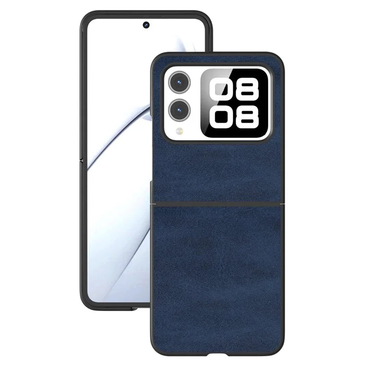 For Huawei nova Flip 5G Case Cowhide Texture Hard PC+PU Protective Phone Cover